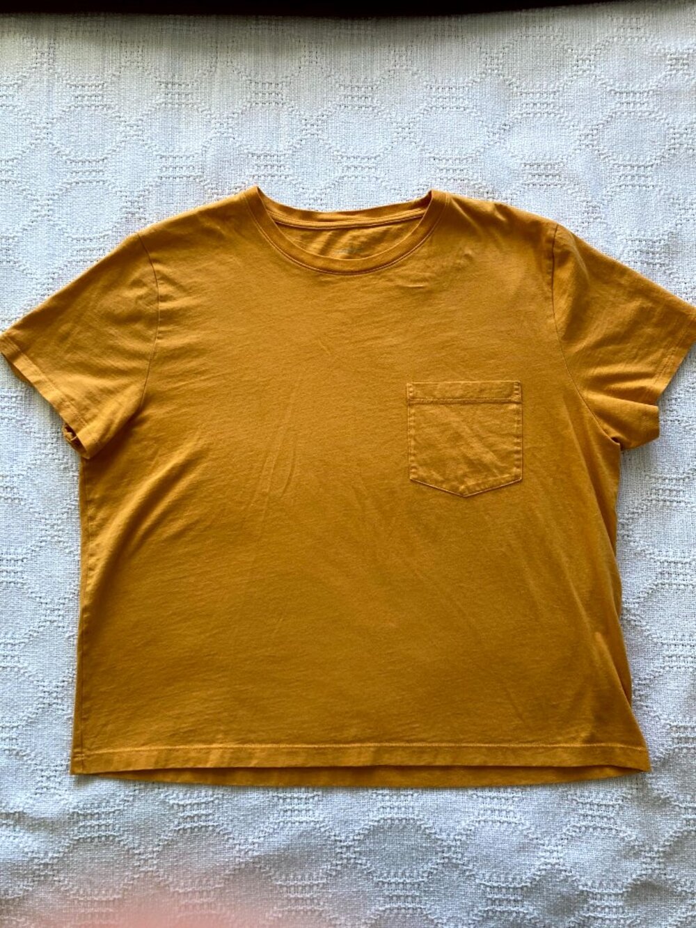 Everlane short-sleeved yellow organic cotton tee XL